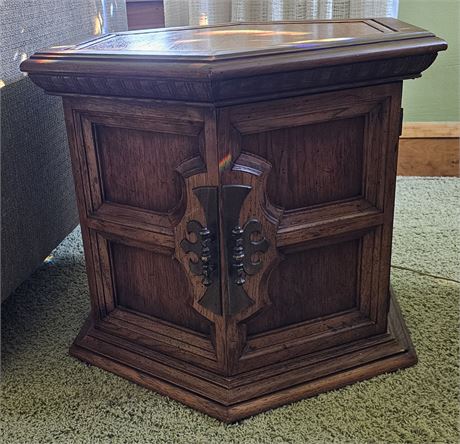 Solid Wood Octagon Side Table