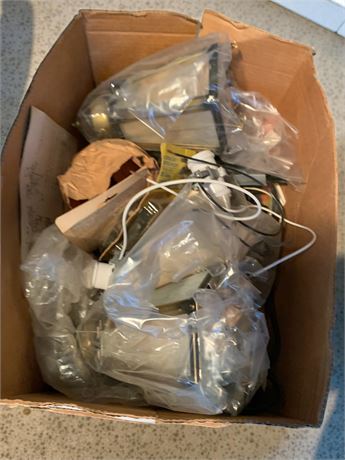 Misc Light Fixture Lot - Wiring, Electrical Connectors & More - 1 Box