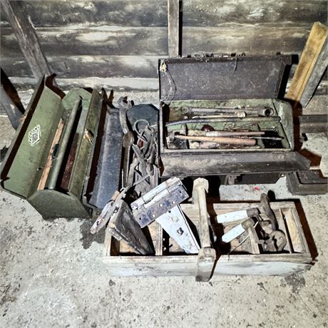 Old Toolboxes and Contents