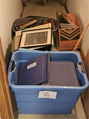 Closet Cleanout- Mixed Size Picture Frames & Photo Albums
