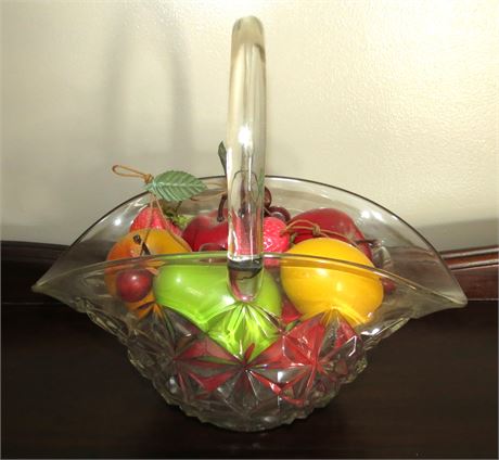 Glass Basket, Fake Fruit