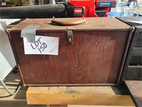 Antique Wood Machinist Tool Chest