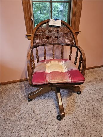 Wood Office Chair on Castors