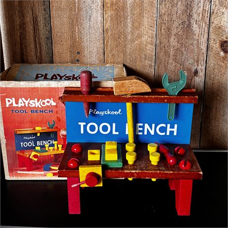 1969 Playskool Tool Bench in the Original box
