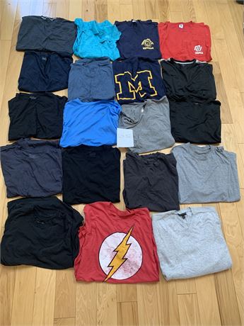 Men's T-Shirt Lot Size L & XL - Reebok, Russell Athletics, Bugle Boy, LL Bean