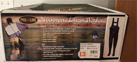 *NIB* Pro Line- Neoprene Chest Waders~ Men's Size 13