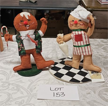 Annalee Cookie Cook Boy 10" Doll & "The Gingerbread Man" Doll