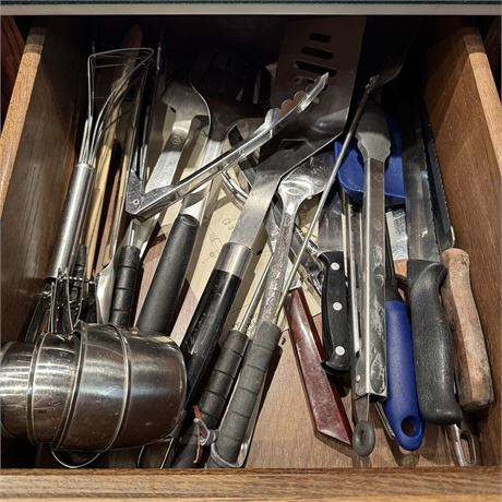 Kitchen Drawer Cleanout - Misc. Utensils, Cutlery, Measuring Cups, Etc.