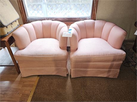 Vintage Matching Pink Side Chairs