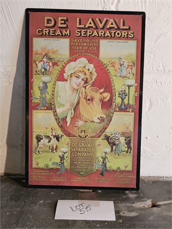 Reproduction Delaval Separator Co. Metal Sign