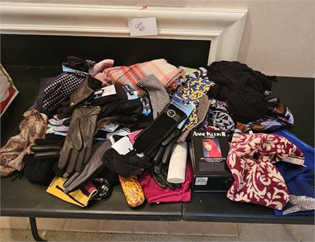Large Bag of Mixed Ladies Scarves:Klein/Amanda Smith/Dior/River & More