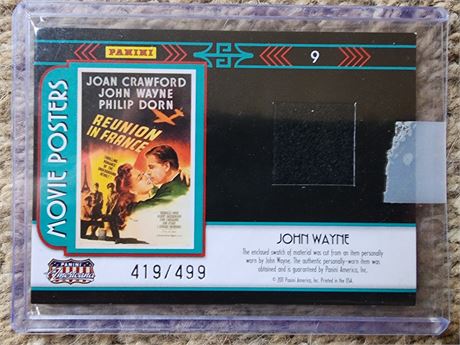 John Wayne Swatch Card