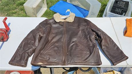 Men's Vintage Brown Leather Coat