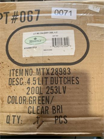 Regency International 4.5 Green Pre-Lit Christmas Tree (Clear Lights) - New
