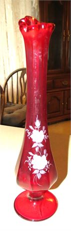 Fenton Hand Painted Swung Vase