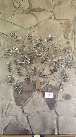 Vintage C.Jere "Tree Of Life" Metal Wall Sculpture