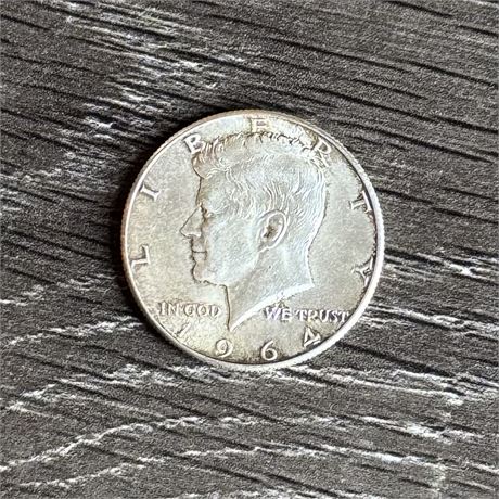 1964 90% Silver Kennedy Half Dollar
