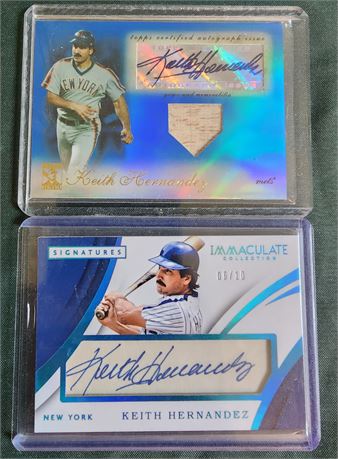 Keith Hernandez Auto / Mem Cards