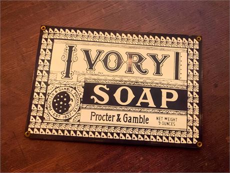 Tin Replica Ivory Soap Procter & Gamble Advertising Sign