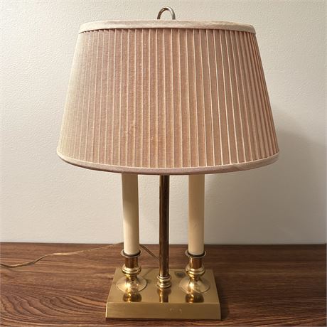 Vintage Brass Bouillotte Table Lamp