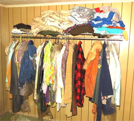 Clothing Cleanout: Coats, Military, Blankets, etc