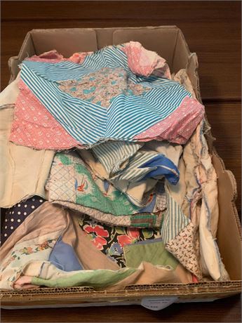 Vintage Quilting Fabric Pieces Lot