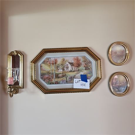 Homco Cottage Print / Sconce & More