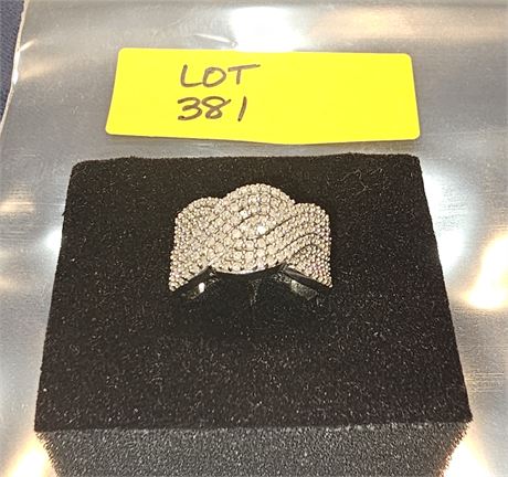 Sterling 925 KPJ CZ Band Ring Sz 10