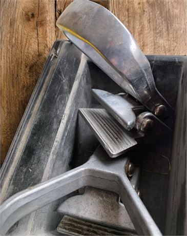 Clamp Tool Lot In Black Plastic Tote