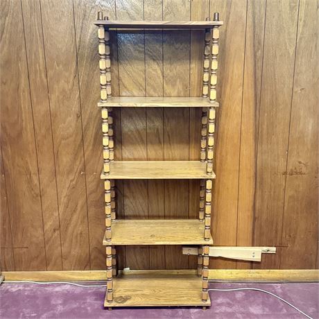 5 Tier Wooden Bookcase - 61.5 x 23.75 x 11.75