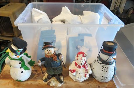 Tote of Christmas Decorations
