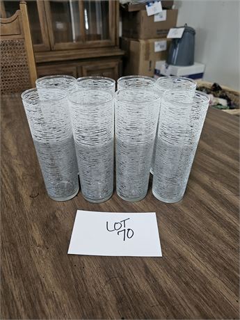 Vintage Libby Gray Ombre Tall Tea Glasses x8