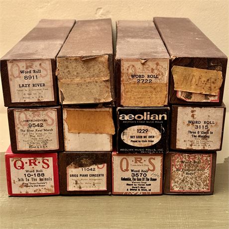 Player Piano Rolls Lot