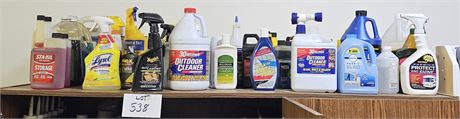 Large Lot Of Mixed Cleaners, Chemicals & More