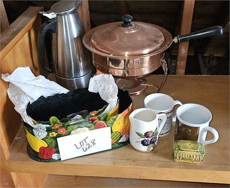 Copper Warmer, Coffee Caraf, Mugs & More