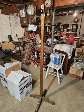 Antique Wood Coat Hat Stand