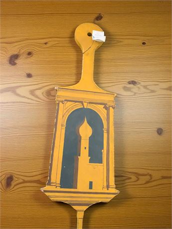 Hand Painted Black & Yellow Architectural Wall Art