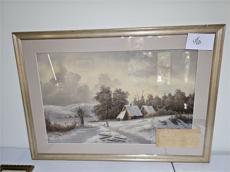 Painting by Mary Rebecca Emerson Painted Feb 23,1871 Professionally Framed