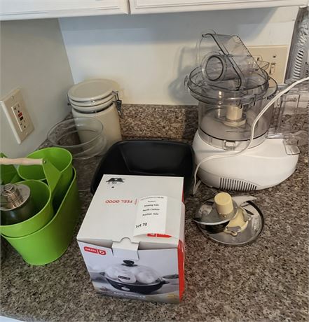 Kitchen Caddy,  Dash Rapid Egg Cooker, Cuisinart Prep 7 Food Processor & More