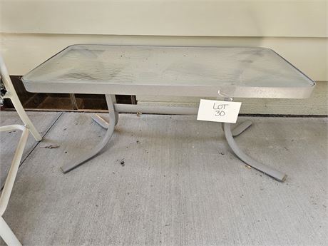 Metal Glass Top Table