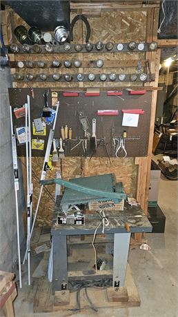 Cleanout Woodworking Tool, Paper Cutter, Saw Table & Hardware