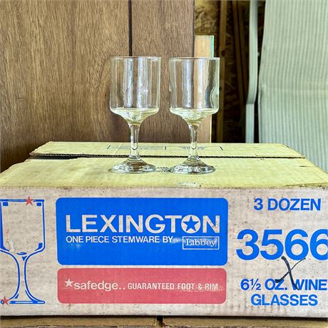 Set of 26 - Vintage Lexington by Libbey 6.5 oz Wine Glasses