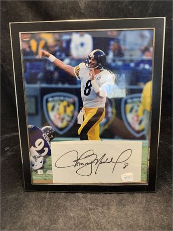 Tommy Maddox #8 Framed Autograph With Photo Pittsburgh Steelers