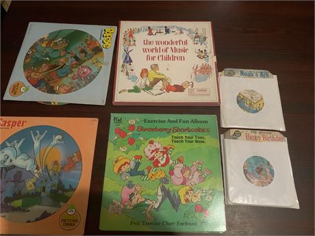 Kids Album Lot - Popeye, Strawberry Shortcake & More