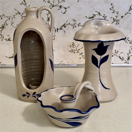 Williamsburg Pottery Wall Mount Candle Holder, Vase & More