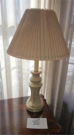HP Cream & Floral Table Lamp