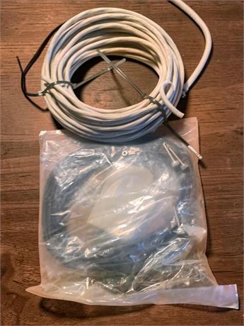 Grey Category 5 (Cat5) Ethernet Network Cable & Black Cable