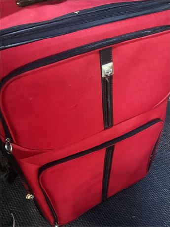 Red & Black Softside Samsonite Suitcase