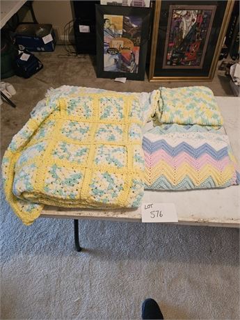 Crochet Mixed Baby Blankets & Full Size Blanket