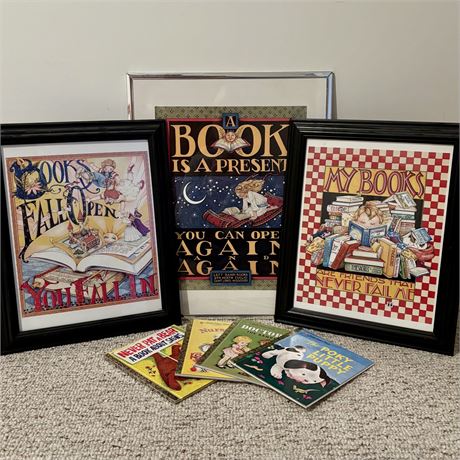 Little Golden Books and Reading Themed Framed Art Prints